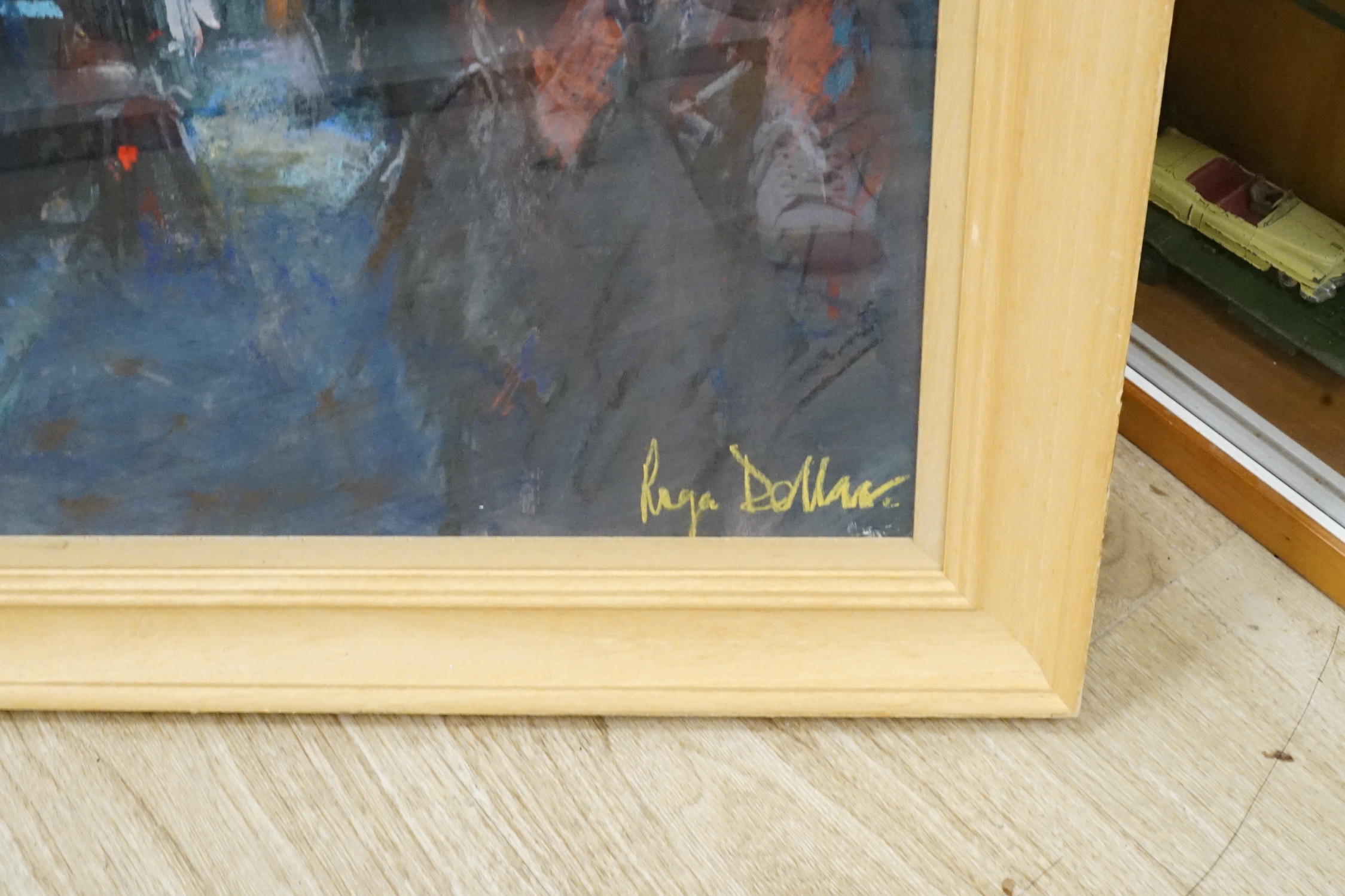 Roger Dellar, ROI RI (b.1949), pastel, Street scene, signed, 58 x 77cm